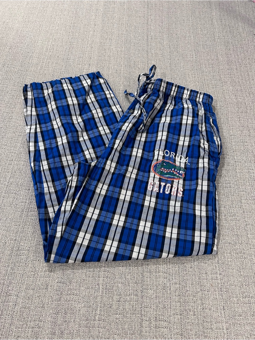 Blue Plaid Florida Gators Men’s Lounge Pants. Size L